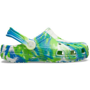 Women Casual: .Crocs Kids/Youth Original Classic Clogs Glow Marbled Prep Blue Multi - (210718-4TL) - F
