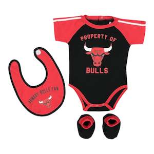 Baby Infants: .Mitchell & Ness Infant Chicago Bulls Rebound Creeper Set (Baby Set) - (NICGN1BA78 - RED0000) - F - R1L8