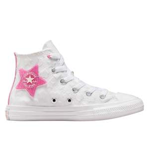 Youth: - Converse Chuck Taylor Kids BE-DAZZLING High Top Canvas WHITE/PINK - (A06310) - DAZ HI - R1L1
