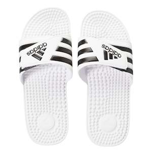 Men Slides Jandals: .Adidas Mens Adissage Slides - WHITE/BLACK - (F35573) - ASW - R2L14