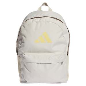 Bags Backpacks: .ADIDAS GRAPHIC BACKPACK 3Bars Wonder Alumina / Powder Yellow - (IS7057)