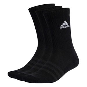 .Adidas Unisex Cushioned Crew Socks BLACK 3pk - (IC1310) - F