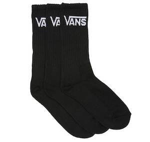 Socks: Vans Classic Crew Socks Black - (VN-0XSEBLK.BLK) - F