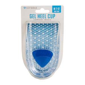 Shoe Care: SOF SOLE MEN'S GEL HEEL CUP COMFORT INSOLE - F