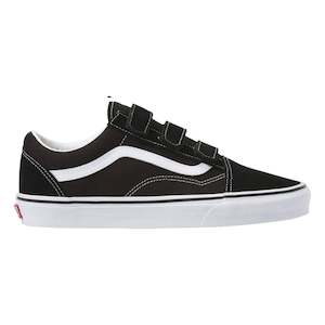 .Vans Old Skool Velcro Black White Mens (VNA3D29OIU) - VOC - R1L6