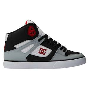 Dc: .DC Mens Pure Hi top WC -  BLACK/GREY/RED - (ADYS400043-BYR) - BYR - R2L17