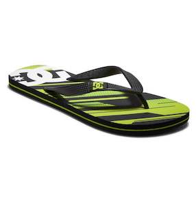 Dc: DC Mens Spray Rasta Jandals - (303272) - GREEN - F