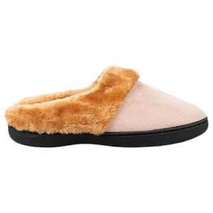 .Retts Womens Fur Half Slippers Beige - A - F