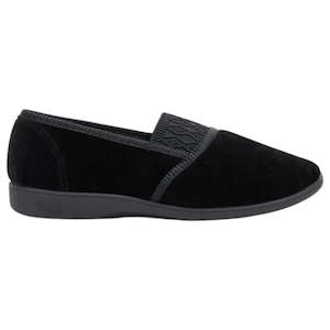 .Grosby Womens Candy Black Slippers - BLACK - (117554) - KND - F