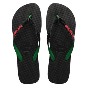 .Havaianas Mens Logo Filete BLACK/GREEN - (LOGOFILETE) - HV63 - F