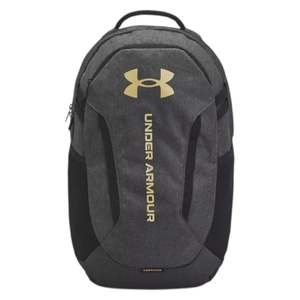 .Under Armour Hustle 6.0 BackPack - Black/Black/Metallic Gold - (1384672-005) - C25