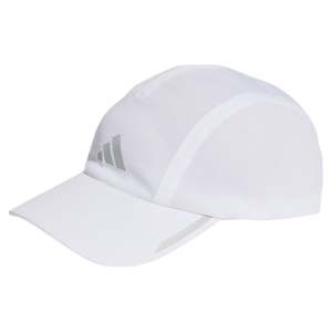 .ADIDAS RUNNING AEROREADY FOUR-PANEL MESH CAP - White/Silver - (HR7053) - F