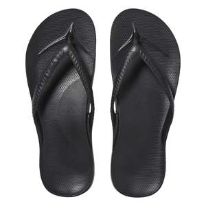 Men Slides Jandals: .Archies Unisex Classic Arch Support Black Jandals - BLK - F