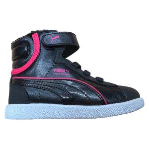 Toddlers: .Puma Toddler First Round Fur  - BLACK/PINK - (355180.02) - XT - R1L10