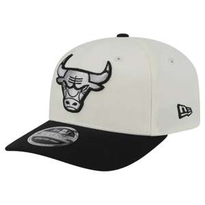 Hats Caps: .NEW ERA 970 CHICAGO BULLS STRETCH-SNAP CAP - WHITE/BLACK - (60747740) - F
