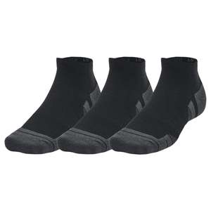 .UNDER ARMOUR PERFORMANCE TECH LOW CUT SOCKS 3pk - BLACK/GREY - (1379504-001) - F