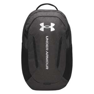 .Under Armour Hustle 6.0 Backpack - Black Heather/Metalic Silver - (1384672-006) - C13