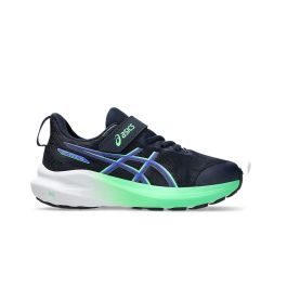 ASICS Kids GT-1000 14 PS MIDNIGHT/VITAL GREEN (Velcro)