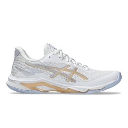 ASICS Female NETBURNER BALLISTIC FF 4 ( WIDE) WHITE/CHAMPAGNE
