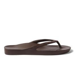 Archies Arch Support Jandals Chocolate Brown