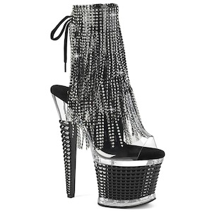 Pole Dance Boots: SPECTATOR-1017RSF Clear/Clear-Black