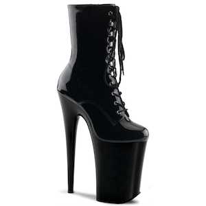 Pole Dance Ankle Boots: INFINITY-1020 Black/Black