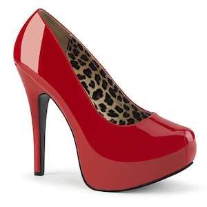 Drag Queen Shoes: TEEZE-06W Red Patent