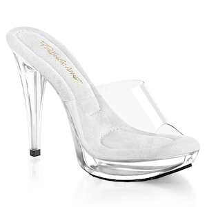 Drag Queen Shoes: COCKTAIL-501 Clear/Clear