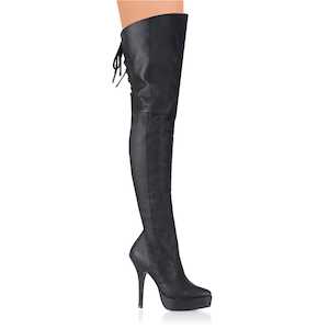Fetish Boots: INDULGE-3011 Black Leather (P)