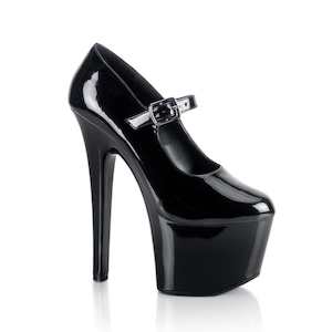 Pole Dance Pumps: SKY-387 Black Patent/Black