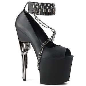 Pole Dance Pumps: BONDGIRL-783 Black Faux Leather/Black Matte