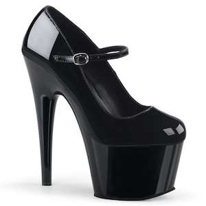 Pole Dance Pumps: ADORE-787 Black Patent/Black