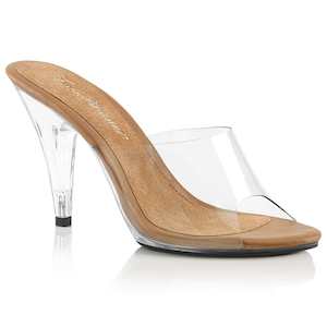 Bikini Competition Clear Slides: CARESS-401 Clear-Tan/Clear
