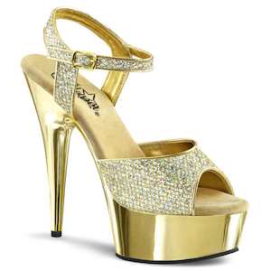 DELIGHT-609G Gold Multi Glitter/Gold Chrome