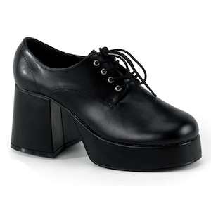 Gansters Retro Costume Shoes: JAZZ-02 Black Pu