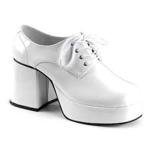 Gansters Retro Costume Shoes: JAZZ-02 White Patent