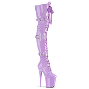 15 Off 250: FLAMINGO-3028 Lavender Stretch Pat/Lavender Platform Shoes