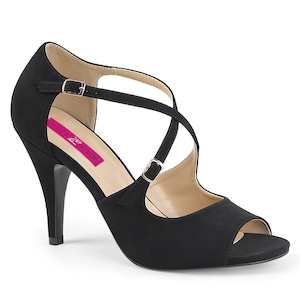 Strappy Heels: DREAM-412 Black Nubuck