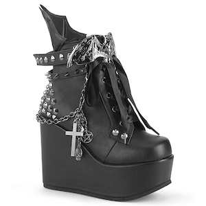 POISON-107 Black Vegan Leather