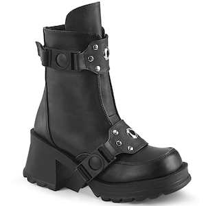 Alternative Ankle Boots: BRATTY-56 Black Vegan Leather