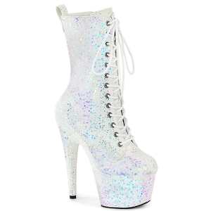 Womens Mid Calf Boots: ADORE-1040IG Opal Iridescent Glitter/M
