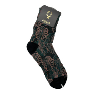 Winter: Antler Dusky Floral sock