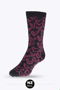 Accessories: NZ Sock Co Merino Hearts Crew