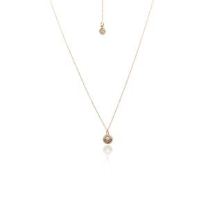 Necklaces: Petite Perle Necklace By Silk & Steel - Pearl/Gold