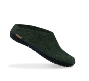The Slip On with Rubber Sole By Glerups - Forest/Blk