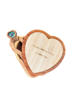 For Her: Mother's Day Gift Set - Mum Keepsake Box & Mums Paua Heart Book Clip