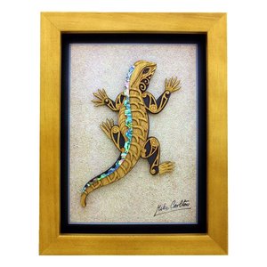 Ws Framed Artwork: Large Framed Tuatara (WS)