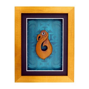 Ws Framed Artwork: Carved Matau Frame (WS)