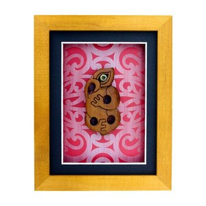 Ws Framed Artwork: Carved Manaia Frame (WS)