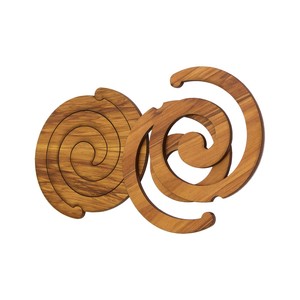 Ws Rimu Coasters: Scroll Rimu Coaster Set (WS)